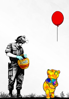 Named contemporary work « Banksy, quoi de neuf Winnie ? », Made by BENNY ARTE