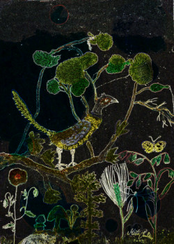 Named contemporary work « Un coin de nature la nuit », Made by MITRA SHAHKAR
