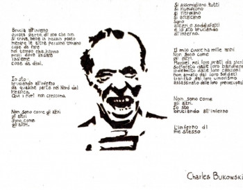 Named contemporary work « I versi di Bukowski », Made by EMANUELE BATTIMIELLO