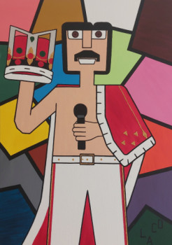 Named contemporary work « Freddie MERCURY », Made by LACO