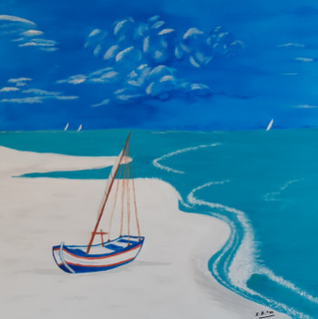 Named contemporary work « La plage blanche », Made by XAM