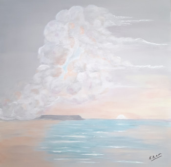 Named contemporary work « Coucher de soleil seascape 3 », Made by XAM