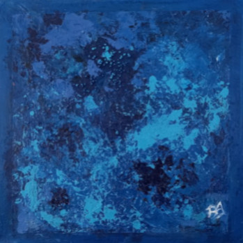 Named contemporary work « Abstrait comme...AZUR », Made by BRIGI'ART