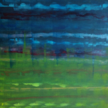 Named contemporary work « Vert tige », Made by CHANTAL BLANDENIER