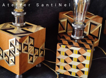 Named contemporary work « Lampes », Made by SANTINEL