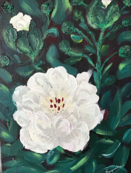 Named contemporary work « Pivoines », Made by JACQUELINE