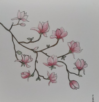 Named contemporary work « Magnolia », Made by XAM