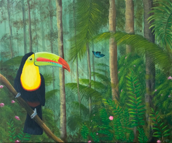 Named contemporary work « Le royaume du toucan », Made by JULIETTE GRARE
