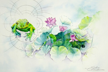 Named contemporary work « Froggy », Made by SYLVIE CHADOURNE