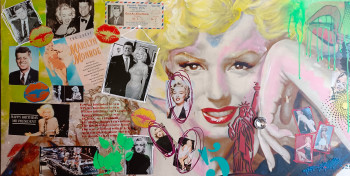 Named contemporary work « Marilyn et John », Made by GABRIEL ANGELO CAMPANOZZI