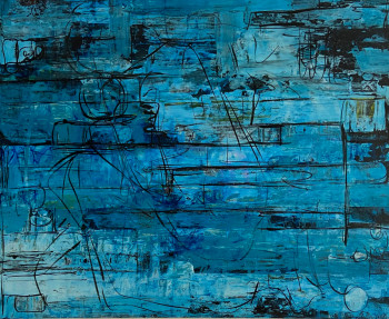 Named contemporary work « Bleu », Made by RéGY