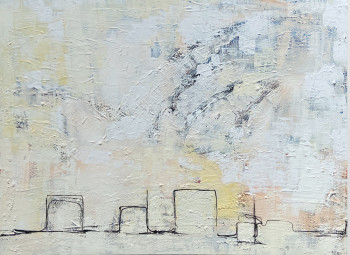 Named contemporary work « Paysage Blanc N1 », Made by RéGY