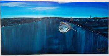 Named contemporary work « Requin pèlerin en la presqu'île de Penmarc'h », Made by STELLARIA