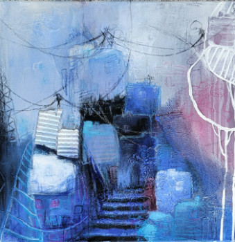 Named contemporary work « Chefchaouen », Made by DIEM-THUY LE MAI