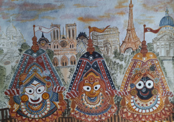Named contemporary work « Festival de l'Inde à Paris », Made by MAïA SAINT-COULEURS