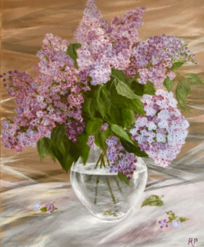 Named contemporary work « Les lilas », Made by RITA