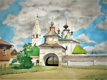 Named contemporary work « Souzdal.Kremlin », Made by ANDRé FEODOROFF