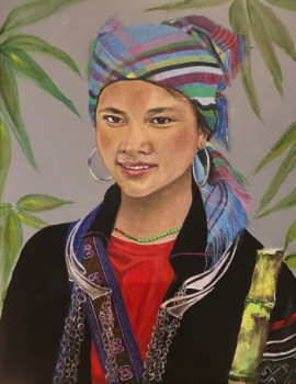 Named contemporary work « Hmong de Sapa », Made by ANNE AMOUROUX