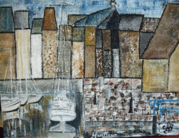 Named contemporary work « HONFLEUR », Made by BIACHE CHRISTANE