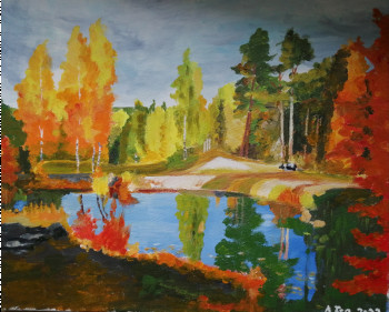 Named contemporary work « Automne flamboyant », Made by ANDRé FEODOROFF