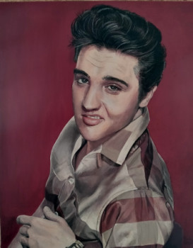 Named contemporary work « Le King Elvis 2 », Made by RICHY WAM K