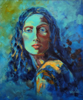 Named contemporary work « portrait moderne », Made by NINA WOZNIAK