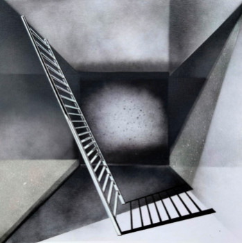 Named contemporary work « Expérimentation cubique "architecturale" (série 3). », Made by M VILI ART