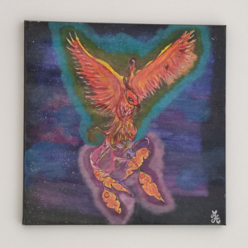 Named contemporary work « Phoenix », Made by ARTISTE.AA
