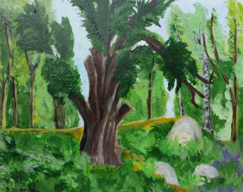 Named contemporary work « La forêt de Fontainebleau », Made by SILVEIRA ANTOINE