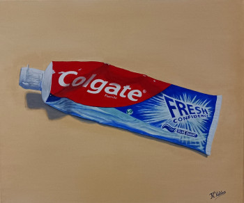 Named contemporary work « Tube de dentifrice », Made by JEAN-CLAUDE ROBLES