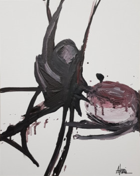 Named contemporary work « Black spider », Made by SéBASTIEN VERNIER