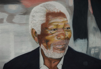 Named contemporary work « Morgan Freeman en dessin. », Made by PIRDESSINS