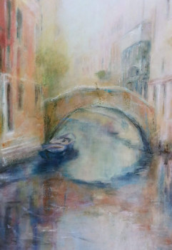 Named contemporary work « Venise rose », Made by ANNICK DAVID