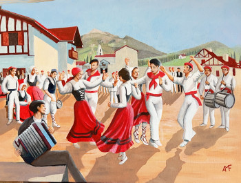 Named contemporary work « Bal basque », Made by ARNAUD FEUGA