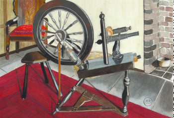 Named contemporary work « Rouet », Made by PIRDESSINS