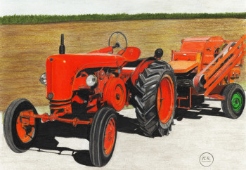 Named contemporary work « Tracteur », Made by PIRDESSINS