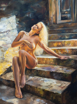 Named contemporary work « Blond light », Made by FENTART