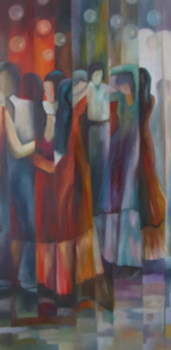 Named contemporary work « 687-TRAITS DYNAMIQUES », Made by MARTINE CASTEL