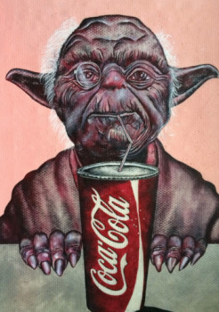 Named contemporary work « Mister Yoda drinks », Made by ERIC ERIC