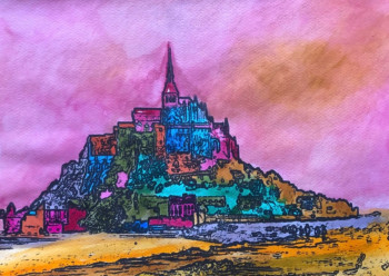 Named contemporary work « Mont Saint-Michel », Made by ERIC ERIC