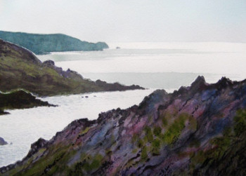 Named contemporary work « CONTRE-JOUR sur la Côte Bretonne », Made by LAULPIC