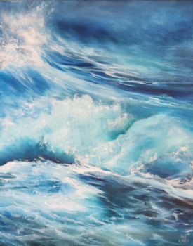 Named contemporary work « Stormy wave », Made by ROSE