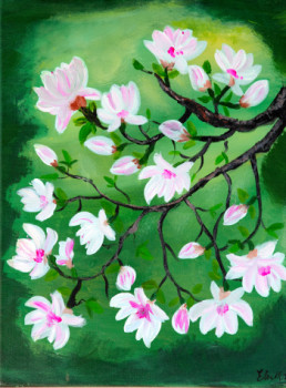 Named contemporary work « Fleurs de Magnolia », Made by MCF