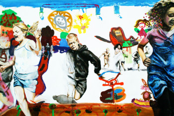 Named contemporary work « Rêves d'enfants! », Made by JARIKU