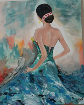 Named contemporary work « Danseuse flamenco », Made by M.LINE