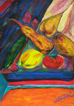 Named contemporary work « Table de fruits », Made by MITRA SHAHKAR