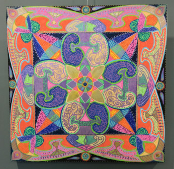 Named contemporary work « Mandala au coeur de la pupille », Made by MYCY