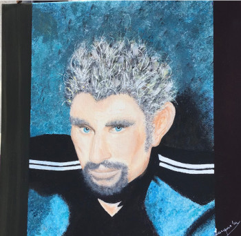 Named contemporary work « Johnny Hallyday », Made by JACQUELINE