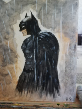 Named contemporary work « Batman », Made by BB ART