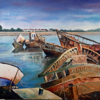 Named contemporary work « Epaves Noirmoutier en Ile », Made by MICHEL AMIACHE
